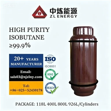 info-384-384 High Quality Isobutane (R600a) 99.9% For Refrigeration & Foam Blowing Agent